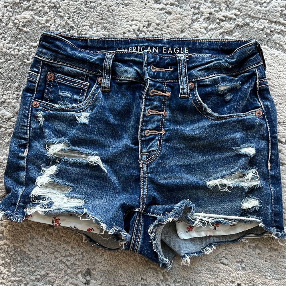 Dark jean shorts by American Eagle